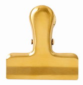 Clip Metálico Dourado para Fixação de Páginas