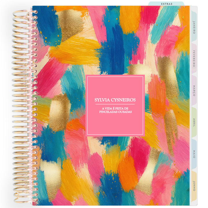 Planner Personalizado Colorful - Vibratto - Dourado