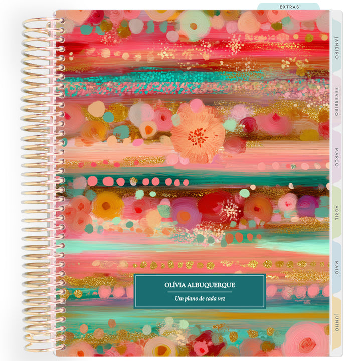Planner Personalizado Glow - Green - Dourado