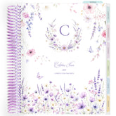 Planner Personalizado Lavender Garden - Monogram - Lilás