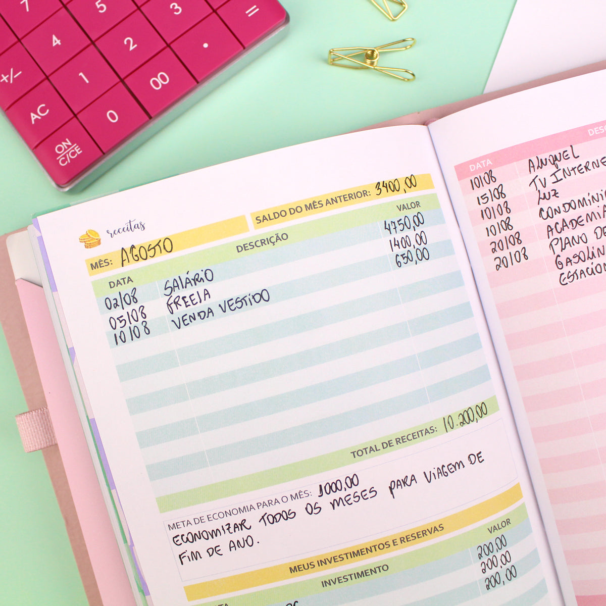 Candy Planner - Kit Planner Financeiro