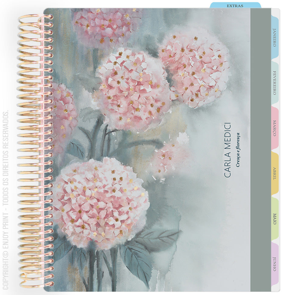 Enjoy Planner 2026: Bloom - Pink Hydrangea