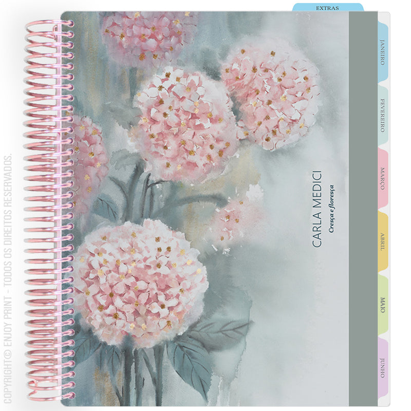 Enjoy Planner 2026: Bloom - Pink Hydrangea