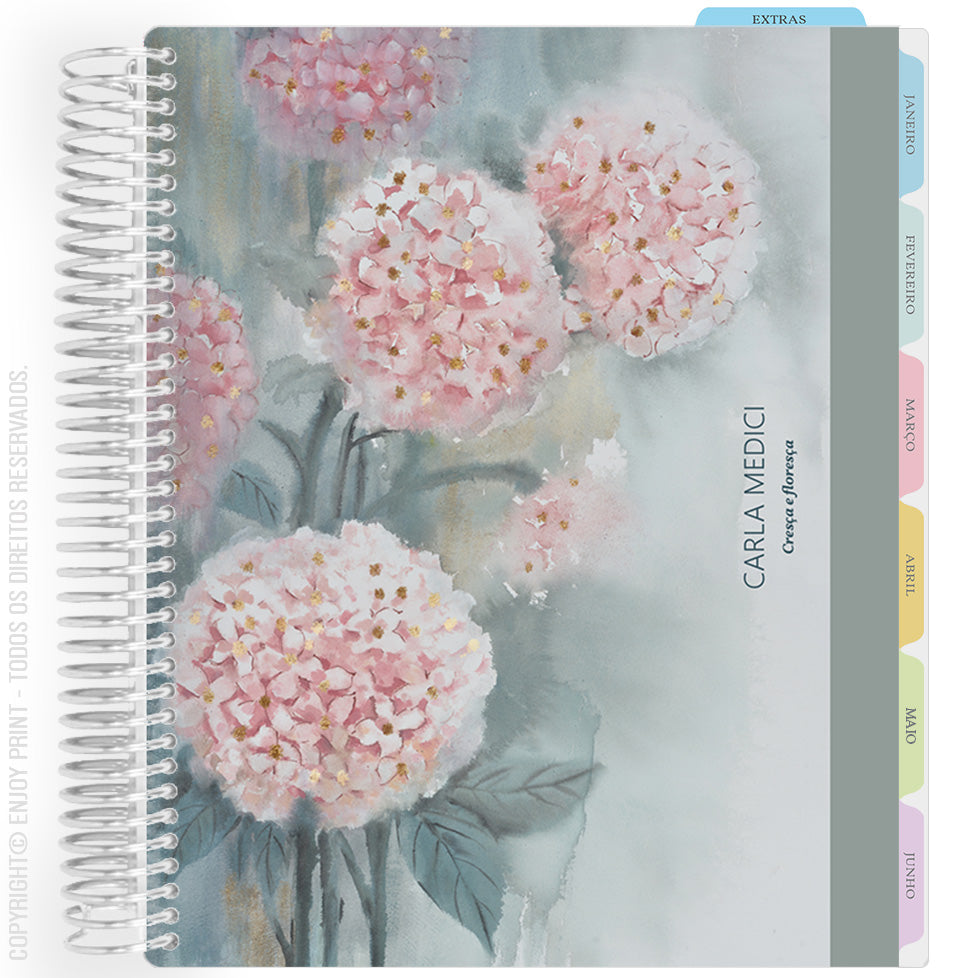 Enjoy Planner 2026: Bloom - Pink Hydrangea