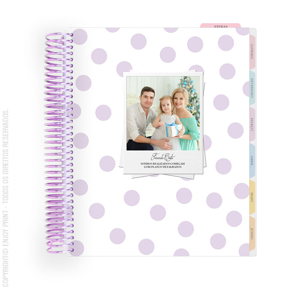 Enjoy Planner 2025 - Dots Lilac (Com Foto)