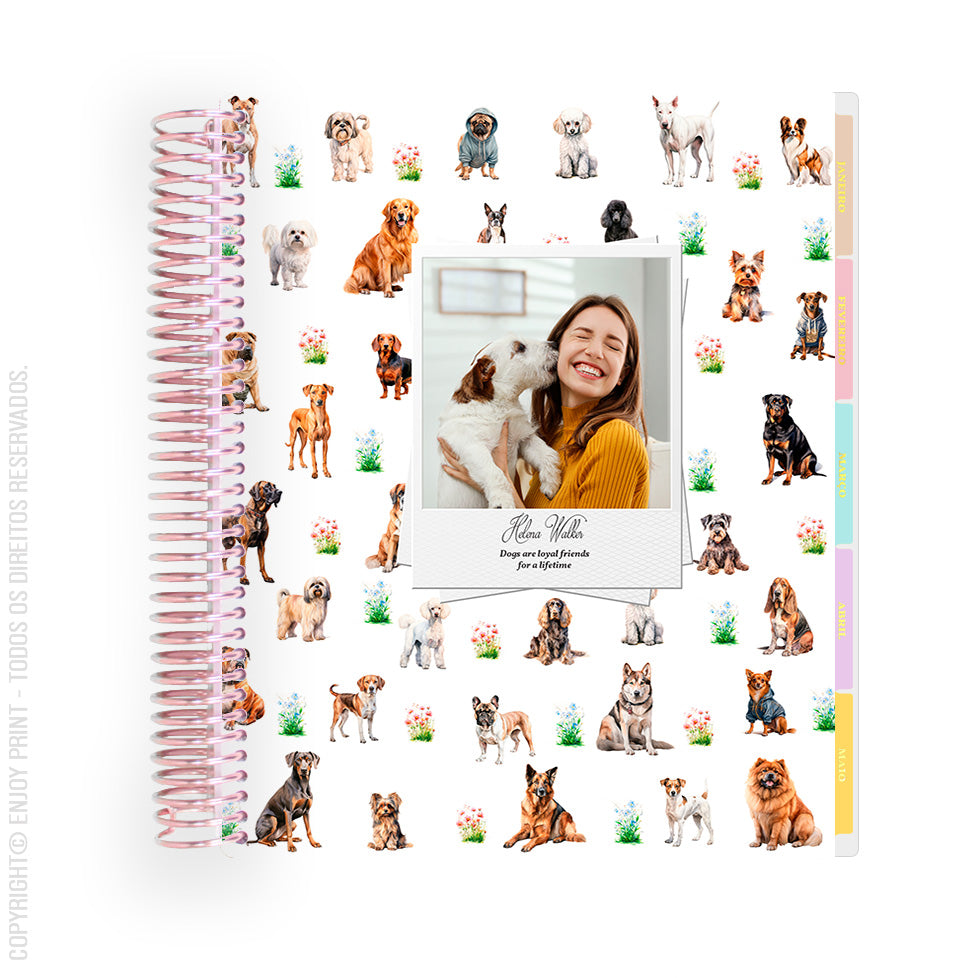 Enjoy Planner 2024 - Eu e Meu Cachorro - Com Foto (planner com acessórios inclusos - vai com + de 700 adesivos, régua, 2 blocos de notas e elástico).