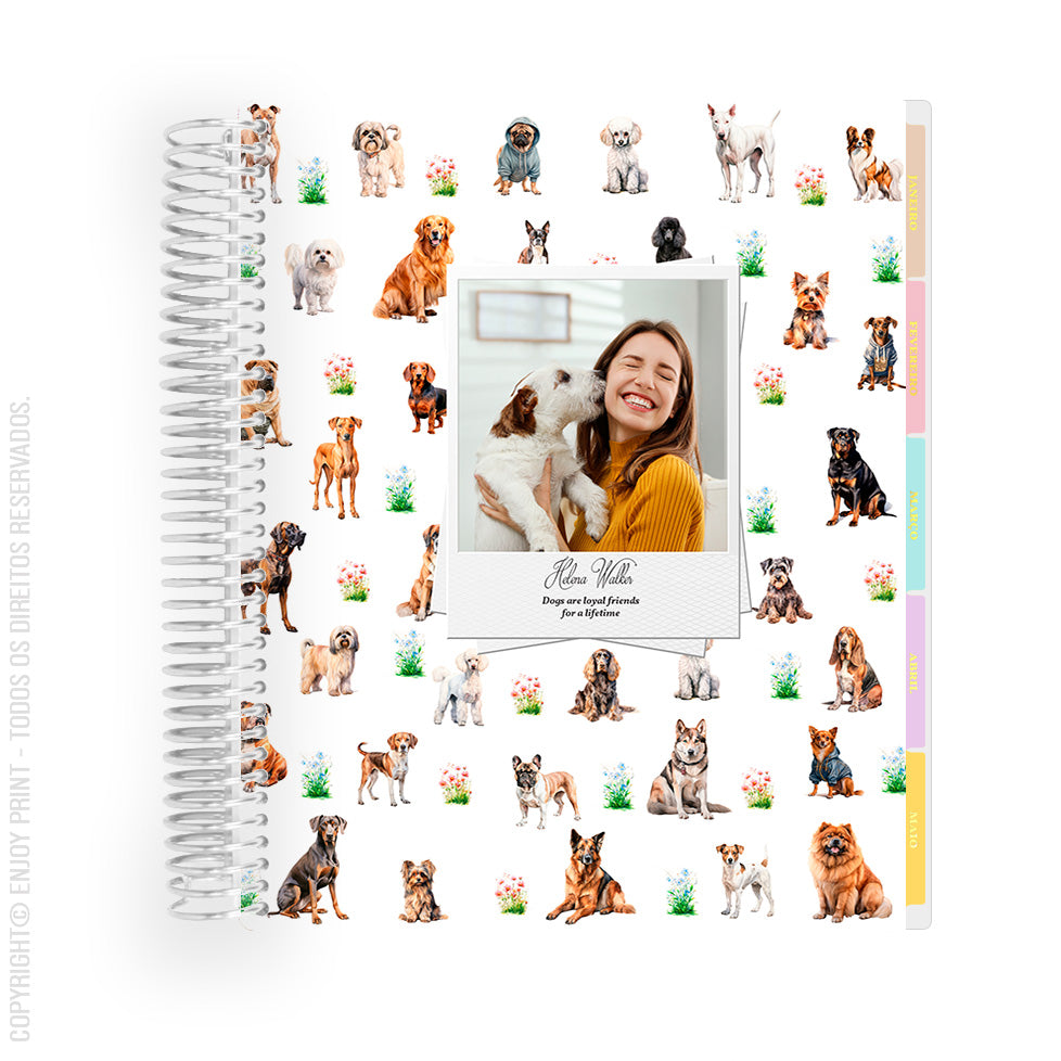 Enjoy Planner 2024 - Eu e Meu Cachorro - Com Foto (planner com acessórios inclusos - vai com + de 700 adesivos, régua, 2 blocos de notas e elástico).