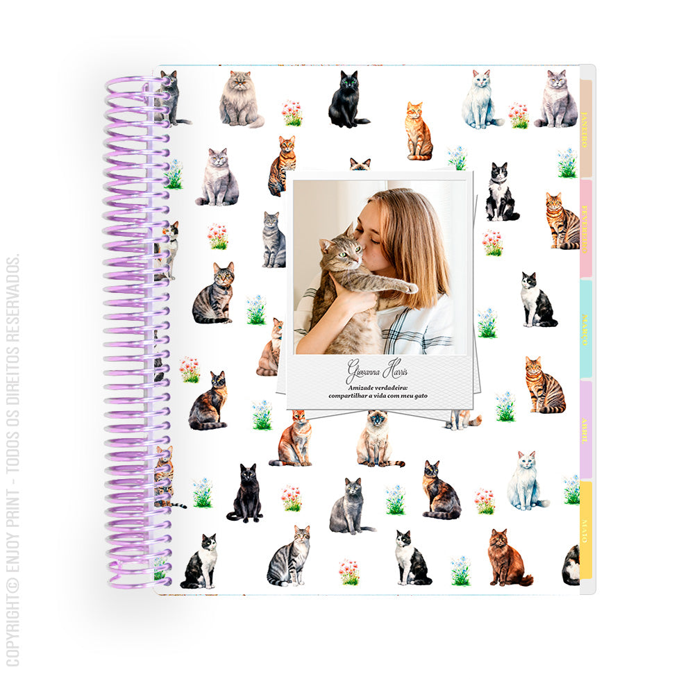Enjoy Planner 2024 - Eu e Meu Gato - Com Foto (planner com acessórios inclusos - vai com + de 700 adesivos, régua, 2 blocos de notas e elástico).