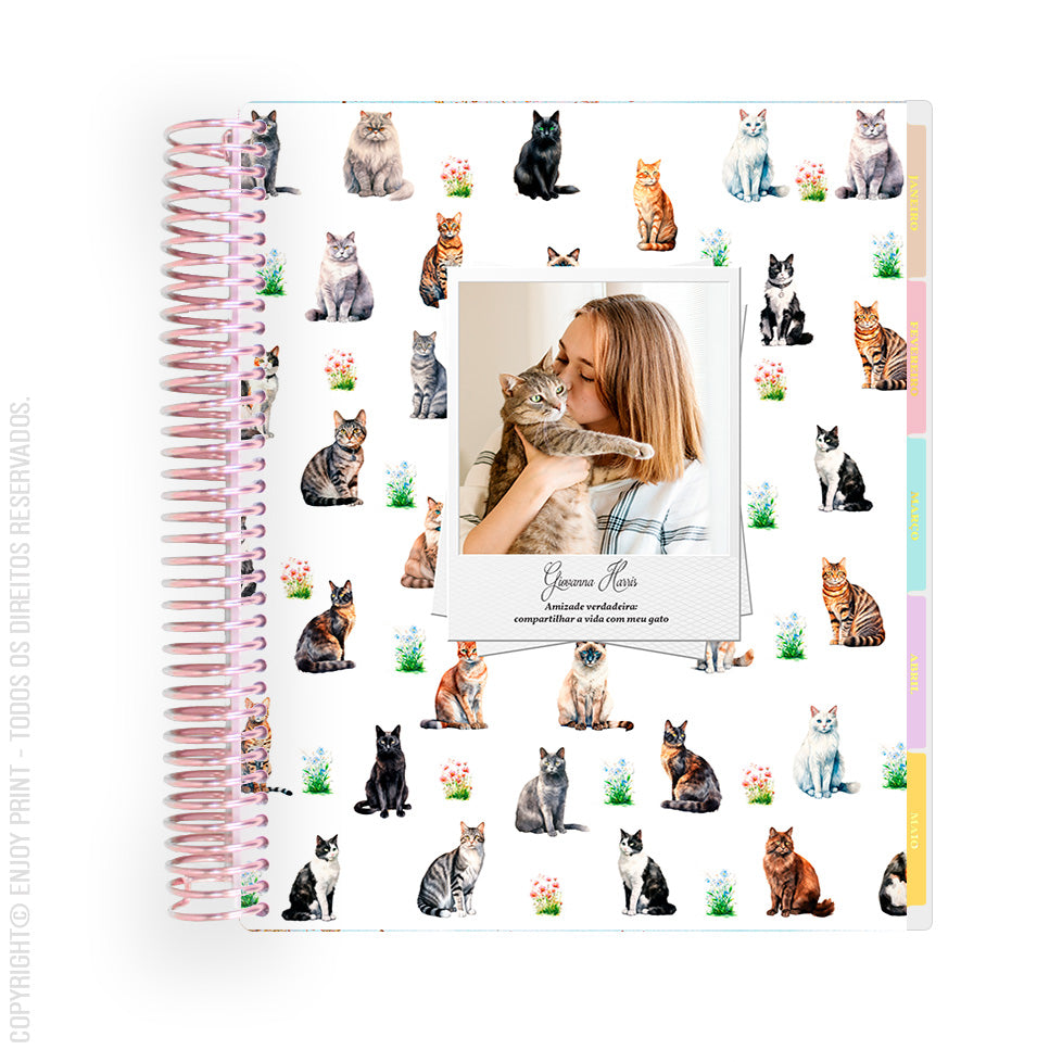 Enjoy Planner 2024 - Eu e Meu Gato - Com Foto (planner com acessórios inclusos - vai com + de 700 adesivos, régua, 2 blocos de notas e elástico).