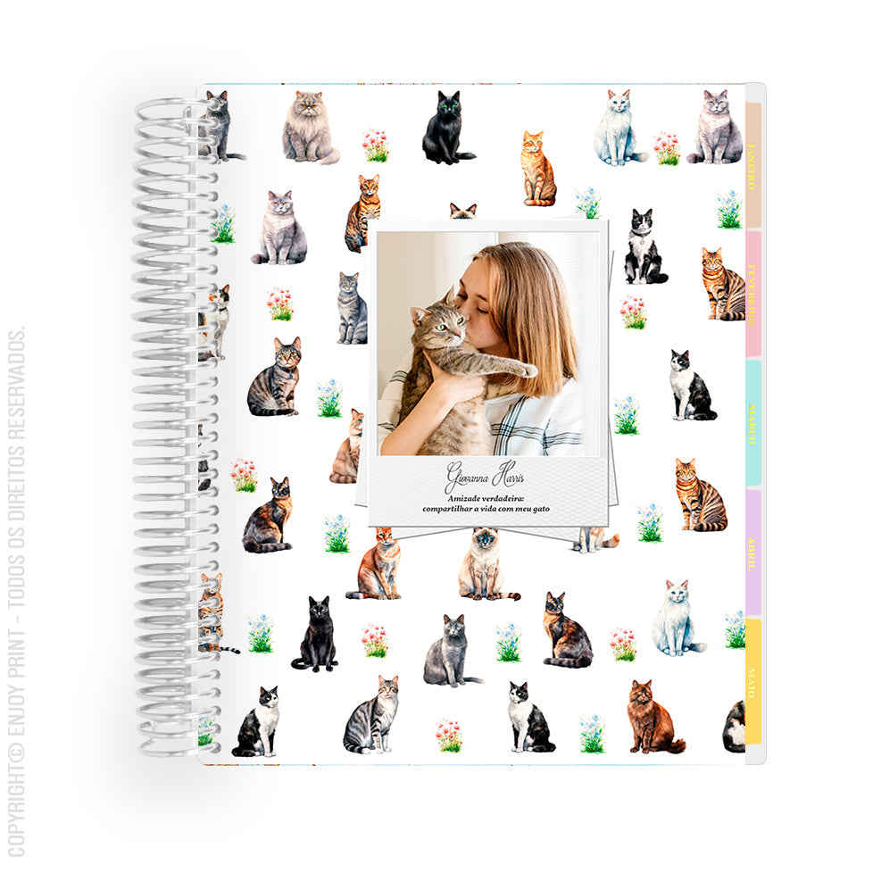 Enjoy Planner 2024 - Eu e Meu Gato - Com Foto (planner com acessórios inclusos - vai com + de 700 adesivos, régua, 2 blocos de notas e elástico).