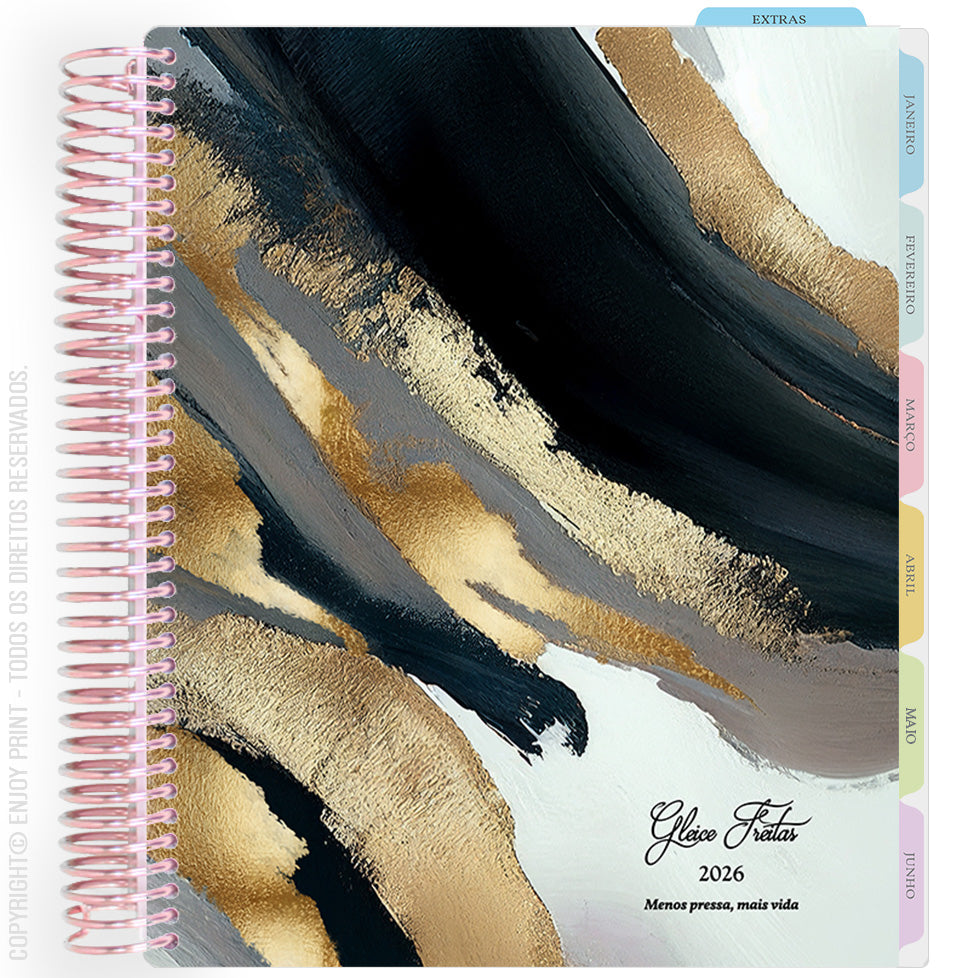 Enjoy Planner 2026: Gilded - Noir