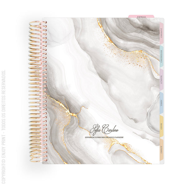 Enjoy Planner 2025 - Marble Classic White