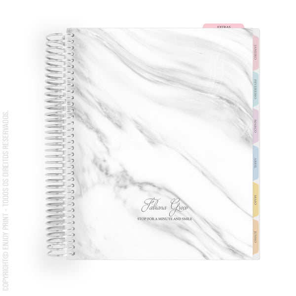 Enjoy Planner 2025 - Marble Classic White