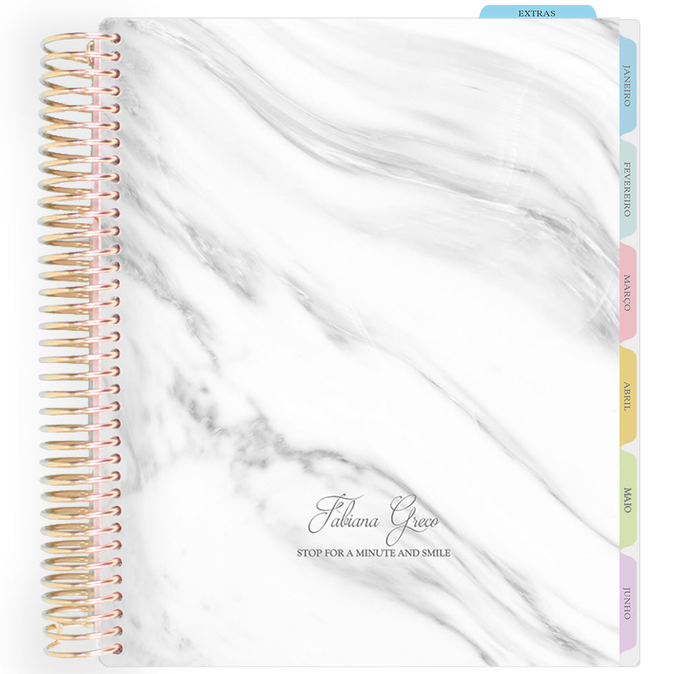Enjoy Planner 2026: Marble Classic White
