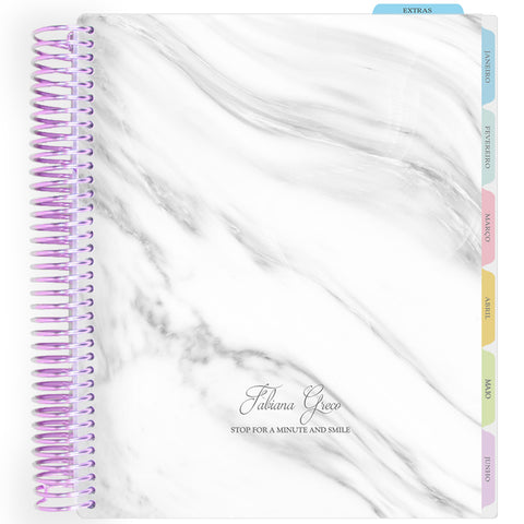 Enjoy Planner 2026: Marble Classic White