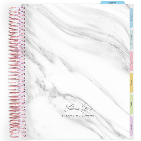 Enjoy Planner 2026: Marble Classic White