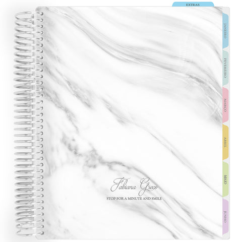 Enjoy Planner 2026: Marble Classic White
