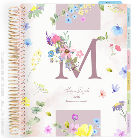 Enjoy Planner 2026: Petal Bloom - Monogram