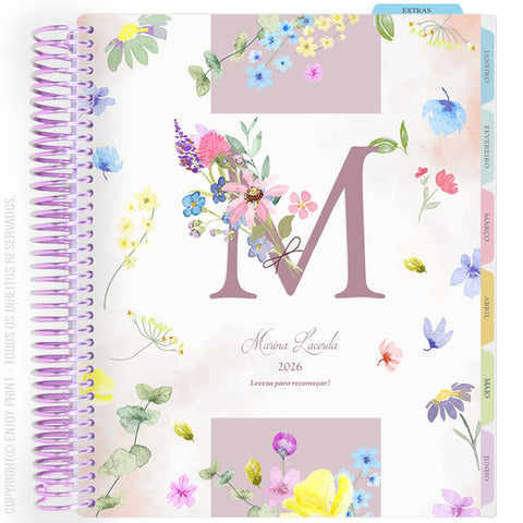 Enjoy Planner 2026: Petal Bloom - Monogram