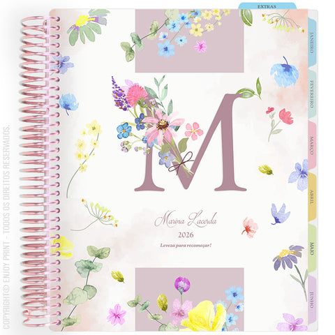 Enjoy Planner 2026: Petal Bloom - Monogram