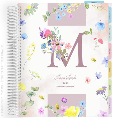 Enjoy Planner 2026: Petal Bloom - Monogram