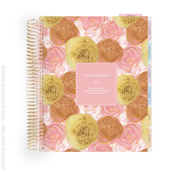 Enjoy Planner 2025 - Rose Golden Jardin