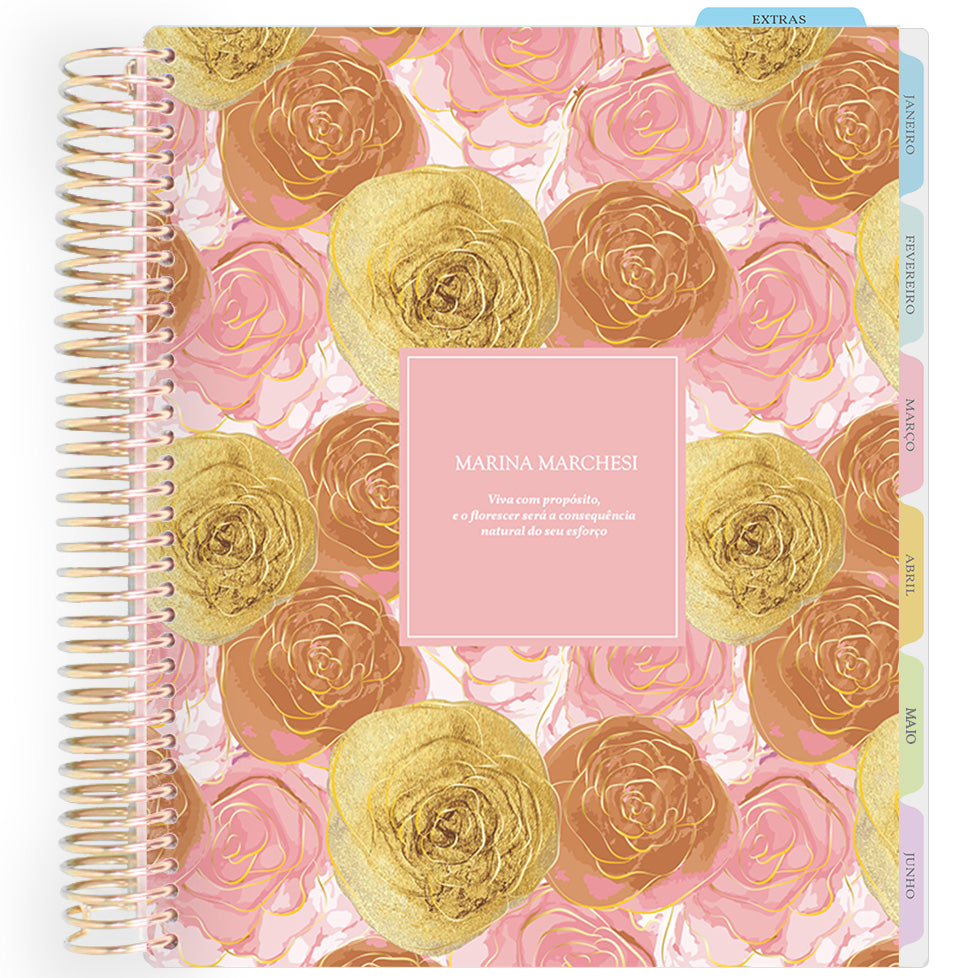 Enjoy Planner 2026: Rose Golden - Jardin