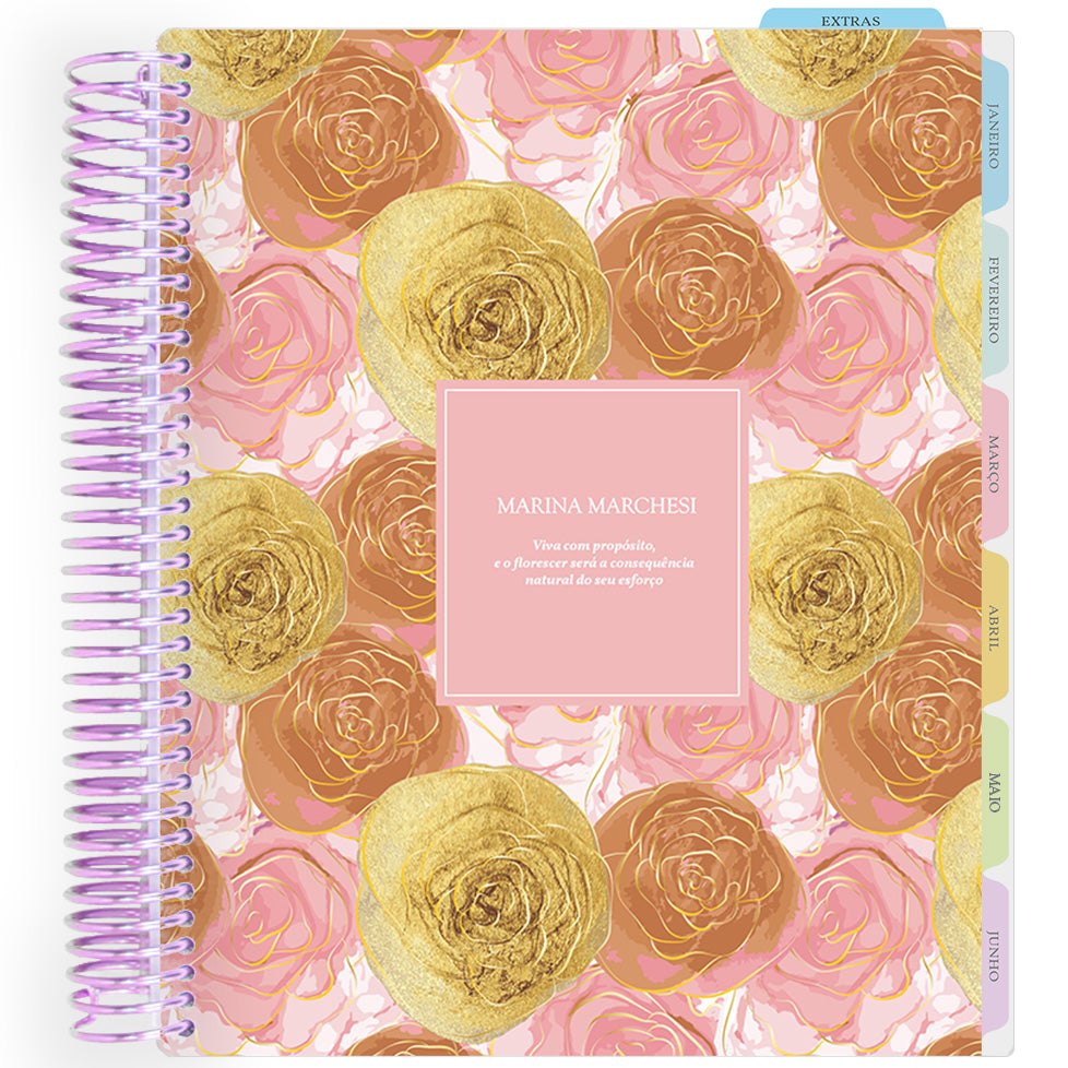 Enjoy Planner 2026: Rose Golden - Jardin