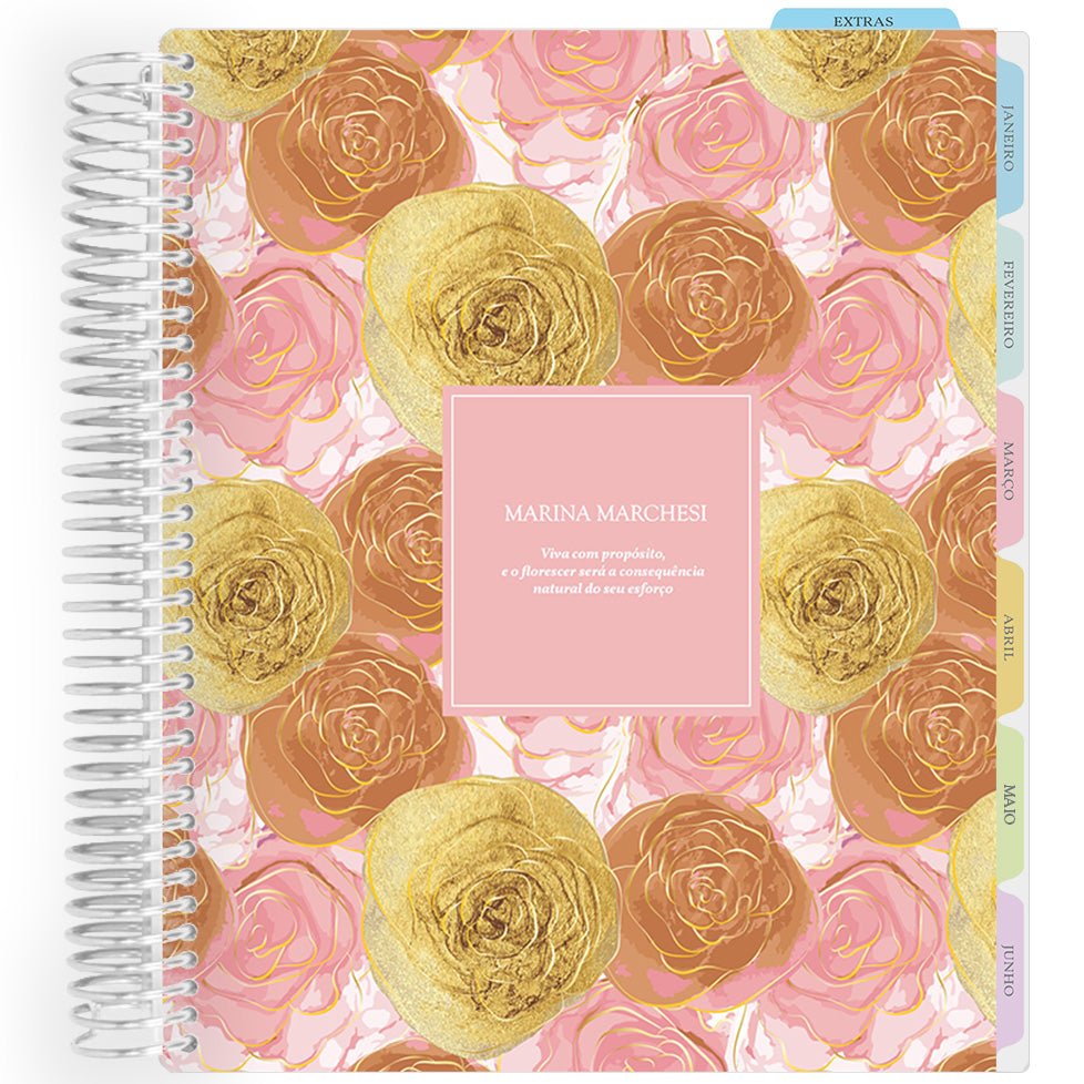 Enjoy Planner 2026: Rose Golden - Jardin