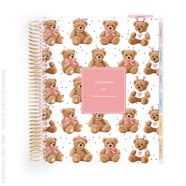 Enjoy Planner 2025 - Teddy Bear Pink