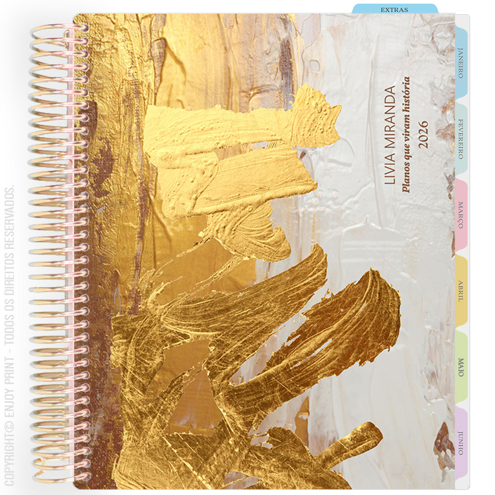Enjoy Planner 2026: Texture Gold - Classic