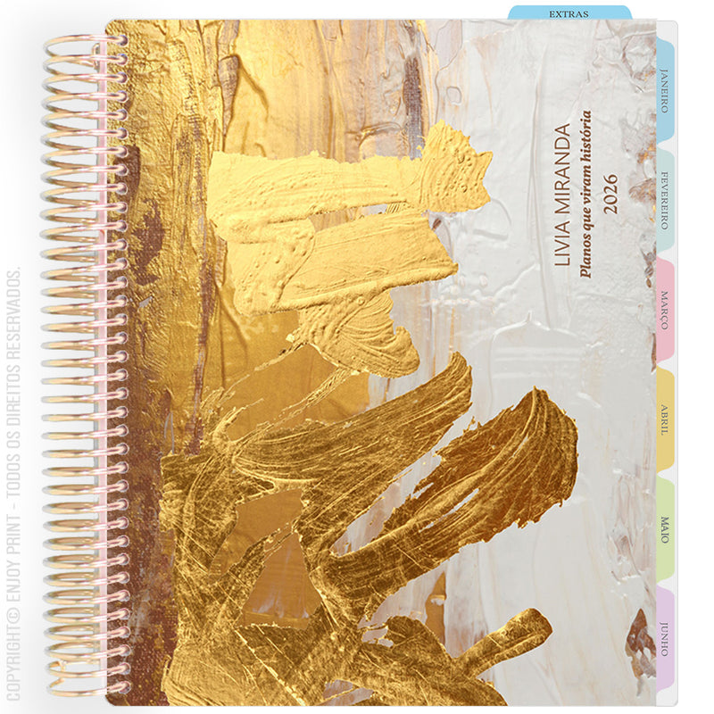 Enjoy Planner 2026: Texture Gold - Classic