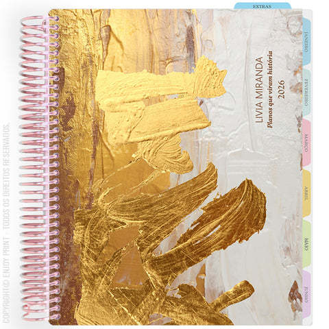 Enjoy Planner 2026: Texture Gold - Classic