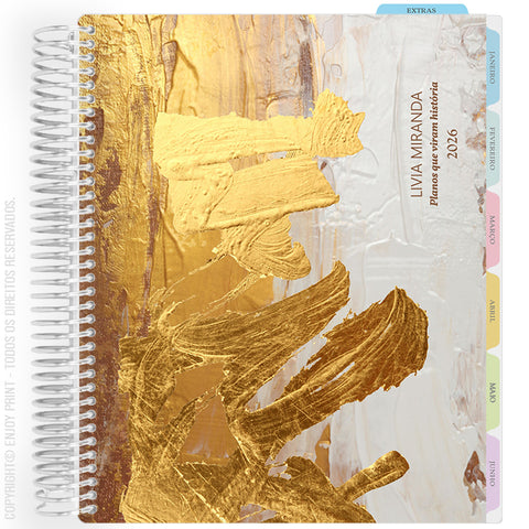 Enjoy Planner 2026: Texture Gold - Classic