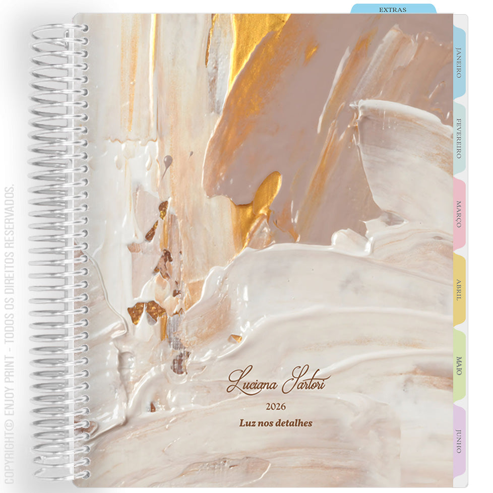 Enjoy Planner 2026: Texture Gold - Cream