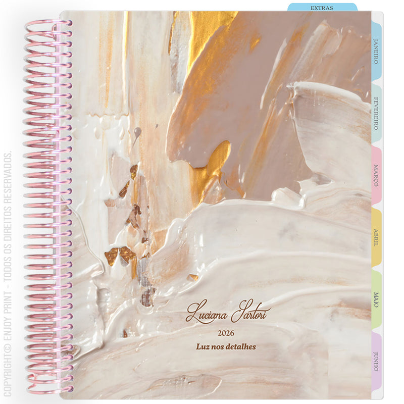 Enjoy Planner 2026: Texture Gold - Cream