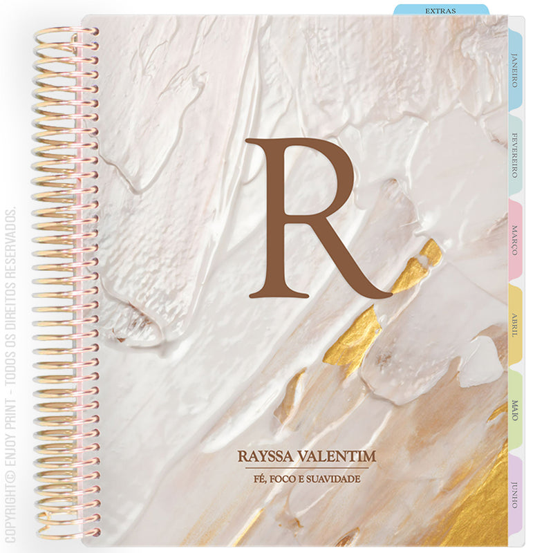 Enjoy Planner 2026: Texture Gold - Monogram