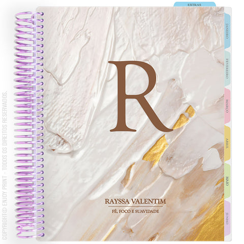 Enjoy Planner 2026: Texture Gold - Monogram