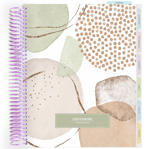 Planner Personalizado Abstract set - Green - Lilás