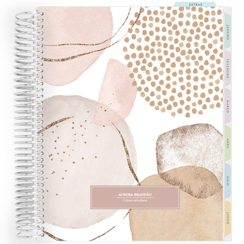 Planner Personalizado Abstract set - Rose - Prateado