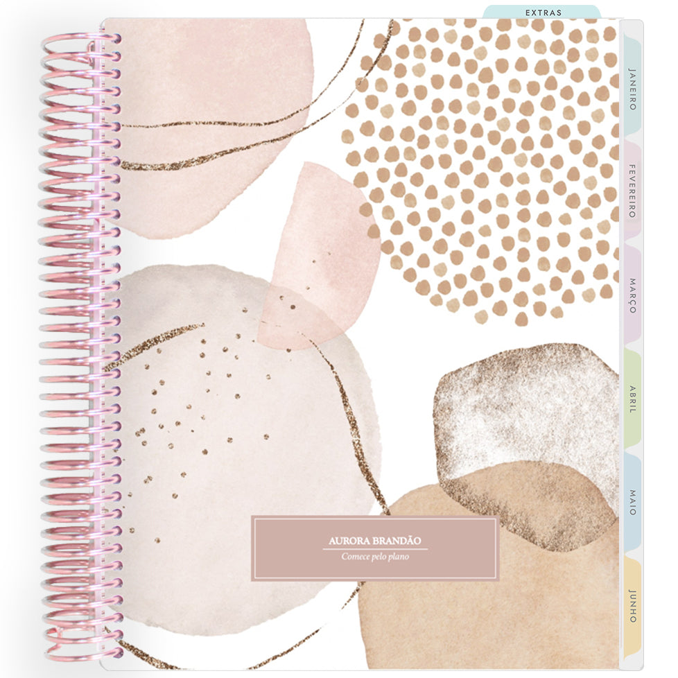 Planner Personalizado Abstract set - Rose - Rose Gold