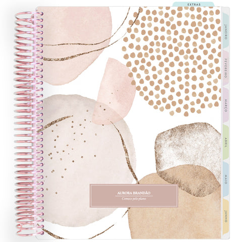 Planner Personalizado Abstract set - Rose - Rose Gold