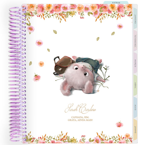 Planner Personalizado Animals - Exhausted - Lilás