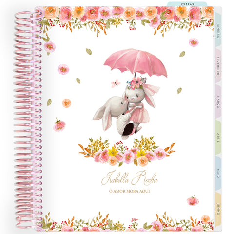 Planner Personalizado Animals - Love is in the air - Rose Gold