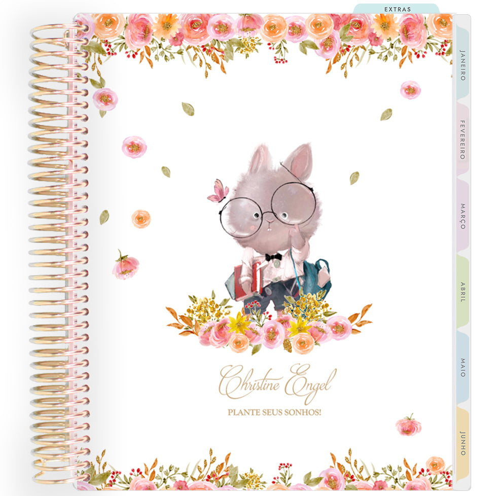 Planner Personalizado Animals - Nerd - Dourado