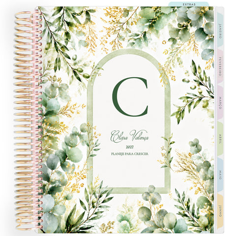 Planner Personalizado Become Olive - Monogram - Dourado