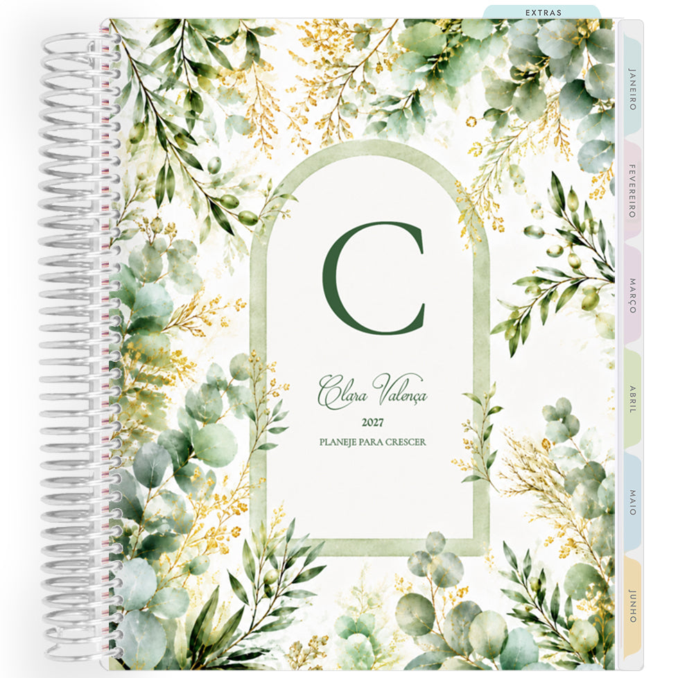 Planner Personalizado Become Olive - Monogram - Prateado