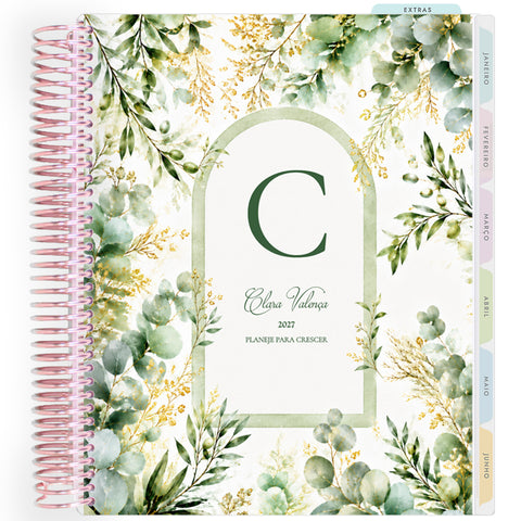 Planner Personalizado Become Olive - Monogram - Rose Gold