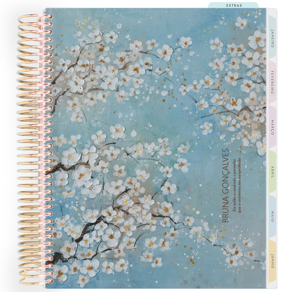 Planner Personalizado Bloom - Hanami - Dourado