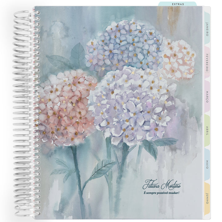 Planner Personalizado Bloom - Hydrangea - Prateado